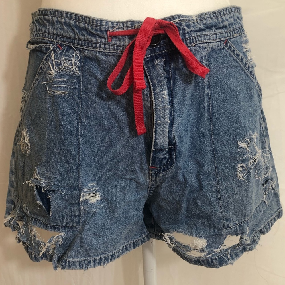 custom Gap Jean shorts | flame pockets